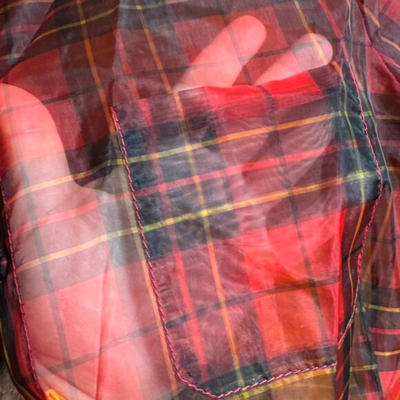 Marni Shear Plaid Short Sleeve Button Down (size 40) - Picture 6 of 10